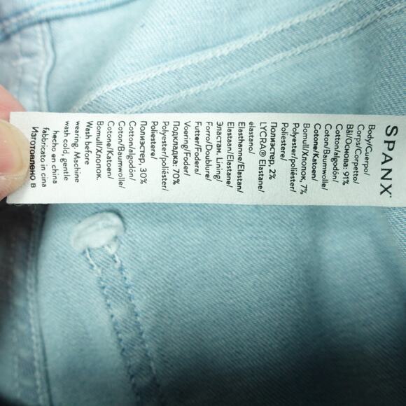 Spanx Jeans Womens SZ M Flared Bellbottom Bootcut Leg Slim Fit High Rise Pull On - Picture 9 of 10